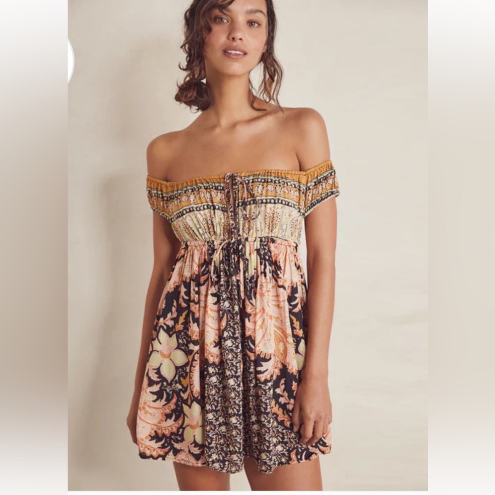Free People Mariposa Slip Dress Off shoulder EUC